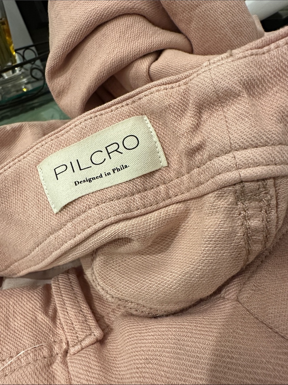New with Tag! Anthropologie Pilcro Linen Mid Rise Flare Sepia Rose sz 31 - Picture 11 of 15